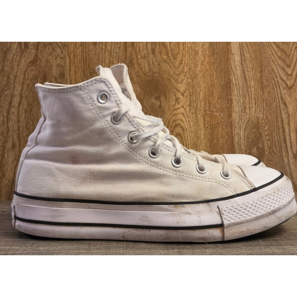 Converse Chuck Taylor All Star Platform High Top Sneakers Womens Size 10 White